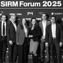 Der SIRM Vorstand am SIRM Forum 2025: Volker Trapp, Daniele Zucchi, Stefan Günther, Sabrina Hartusch, Evelyn Lämmli, Jurrit Herber, Michael De Boni, Rocco Bozzelli (v.l.n.r.).