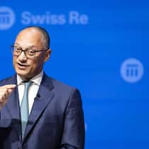 Sieht Jahresziele gut in Reichweite: Swiss Re-CEO Andreas Berger.