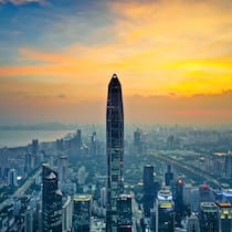 Ping An International Finance Center in Shenzhen: Das Hauptquartier des Versicherers ist mit 599 Metern eines der höchsten Gebäude der Welt.