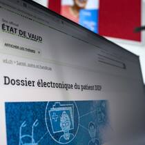 Une vue du site internet du canton de Vaud pur l'ouverture d'un nouveau dossier electronique du patient (DEP) dans le guichet DEP du reseau sante Lausanne.