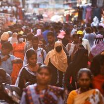In Indien wächst die Bevölkerung noch stark.