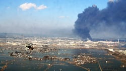 Überschwemmungen in der Grossstadt Sendai in Nordjapan nach dem Beben und Tsunami vom 11. März 2011.