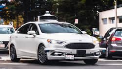 Robo-Taxi des US-Fahrdienstvermittlers Lyft auf einer Testfahrt im kalifornischen Palo Alto.