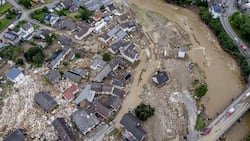 Unternehmen müssen lernen, mit den zunehmenden Naturgefahren umzugehen: Die Ortschaft Schuld an der Ahr in Rheinland-Pfalz nach dem verheerendem Hochwasser von Mitte Juli 2021.