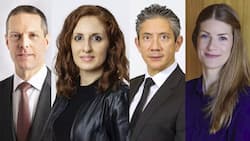 Yvan Berthou, designierter Chief Insurance Officer Non-Life, Eliana Sarli, designierte CFO, Michel Foong, designierter Chief Technology & Operations Officer und Deborah Bass, designierte Head of Communications & Public Affairs bei Generai Schweiz (v.l.n.r.).