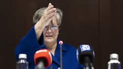 La présidente de la commission, Isabelle Chassot, lors de la conférence de presse sur les résultats de la CEP sur le cas du Crédit Suisse.