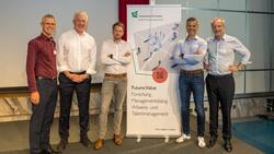 Führten spannende Diskussionen: Martin Eling (IVW), Urs Arbter (SVV), Christian Biener (IVW), Alexander Braun (IVW) und Hato Schmeiser (IVW; v.l.n.r.). 