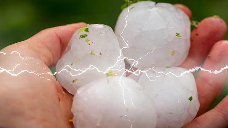Hagelkörner so gross wie Tennisbälle