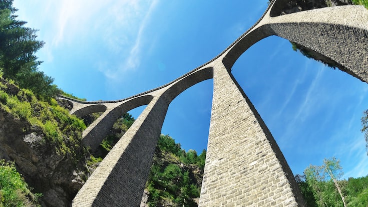 Investitionen in Infrastruktur - Landwasser Viaduct, Switzerland