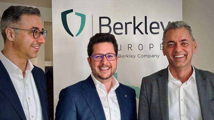 Cyber-Team von Berkley Schweiz Ali Avci, Manuel Metz und der General Manager Schweiz Felix Böni (v.l.n.r.)