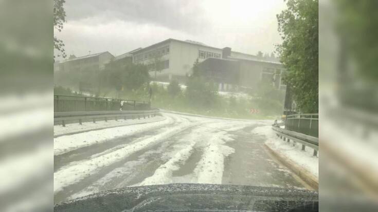 Gigantisches Hagelunwetter