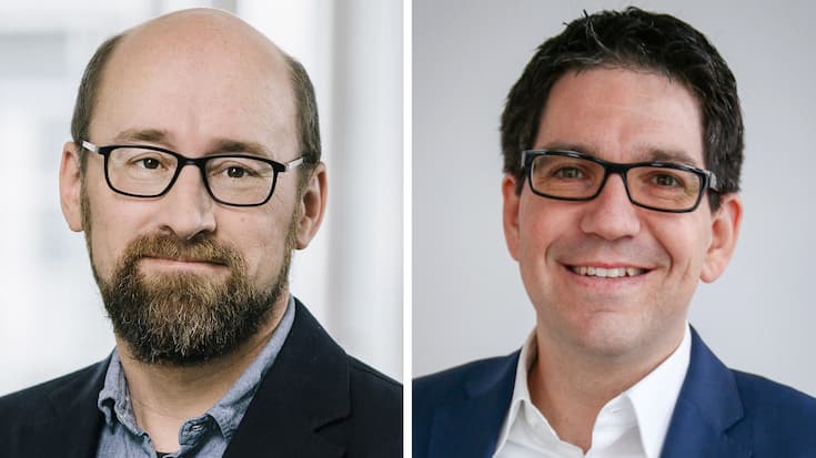 Michael Hanisch, Head of Technology, Amazon Web Services (AWS), Raphael Graber, Lead Cloud Solutions, Helvetia