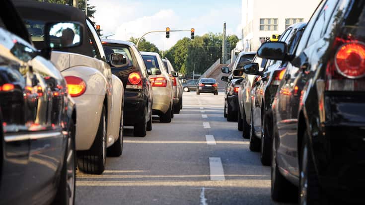 Stau Autos auf der Strasse