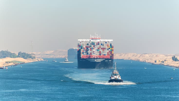 Containerschiff Suezkanal
