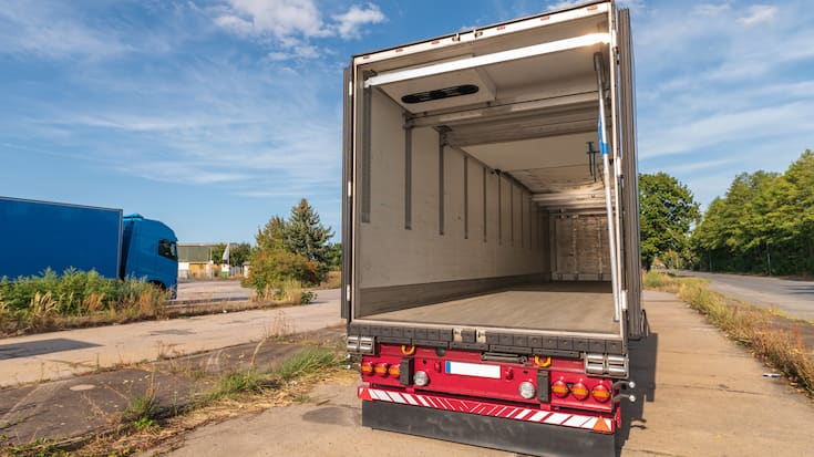 Geöffneter Kühltrailer