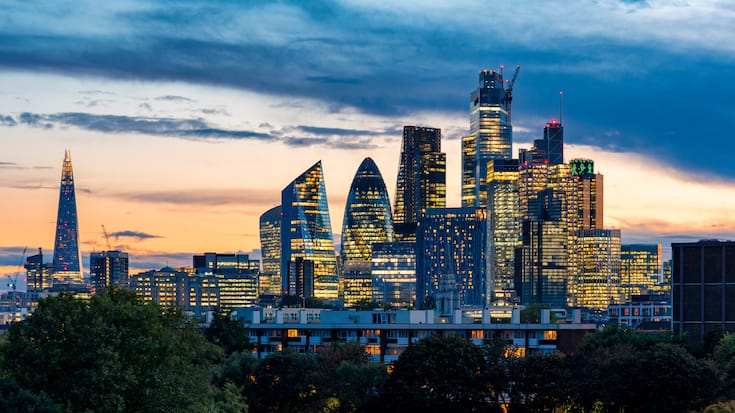 Ein Foto von der Londoner Skyline