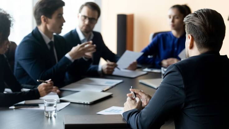 Manager im Meeting
