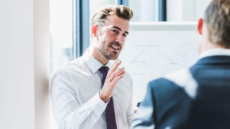 Verhandlung im Büro