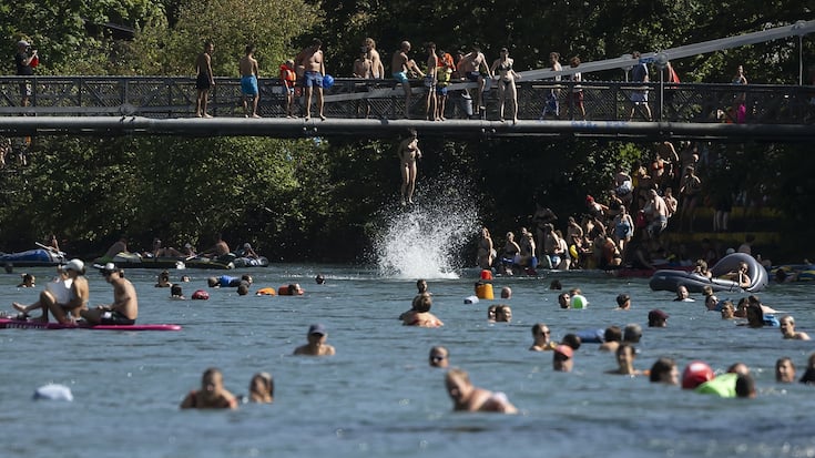 Aare Schwimmen Schönausteg Bern