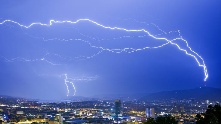 Blitze über Zürich