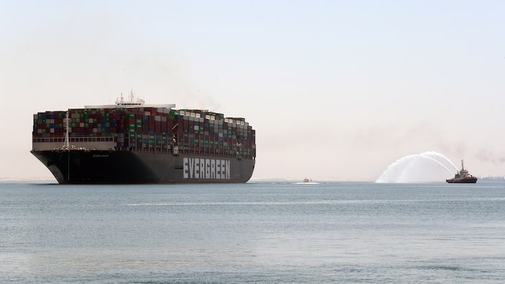 EGYPT SUEZ EVER GIVEN CONTAINER SHIP