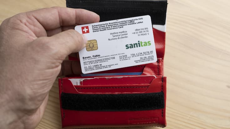 SCHWEIZ KRANKENKASSE VERSICHERUNGSKARTE SANITAS