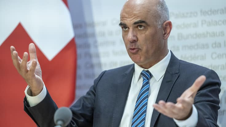 SCHWEIZ BUNDESRAT MEDIENKONFERNZ ALAIN BERSET