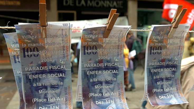 SCHWEIZ ATTAC GELDWAESCHEREI PROTEST