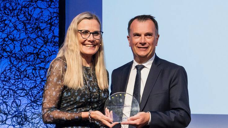 Charlotte  Hedemark übergibt das Ferma-Präsidium an  Philippe Cotelle.