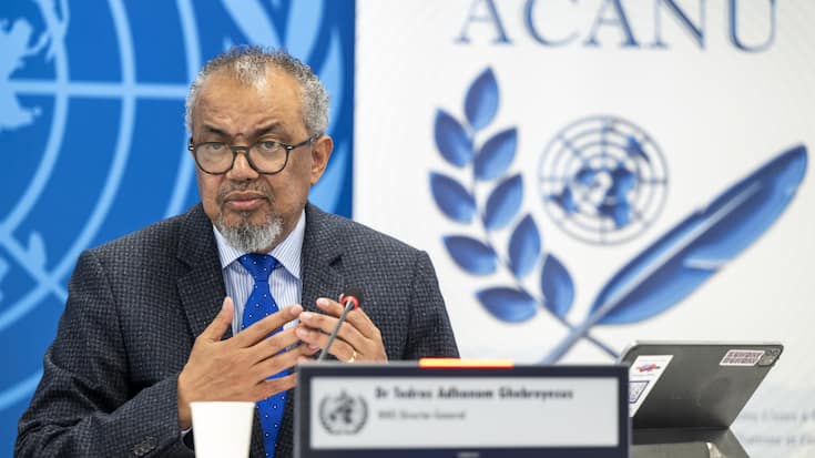 WHO Director-General Adhanom briefs media in Geneva