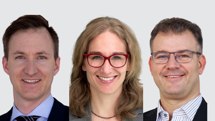ZHAW Institut für Risk & Insurance (von links) Jürg Portmann,, Angela Zeier Röschmann, Lukas Stricker