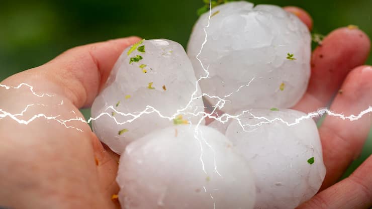 Hagelkörner so gross wie Tennisbälle