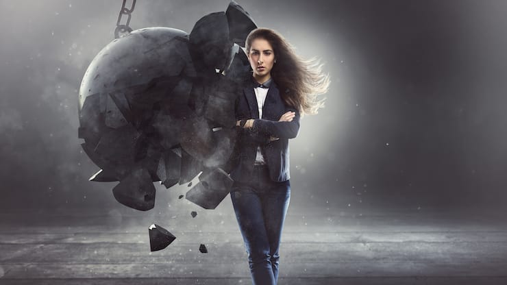 Standhafte Geschäftsfrau, Reslienz