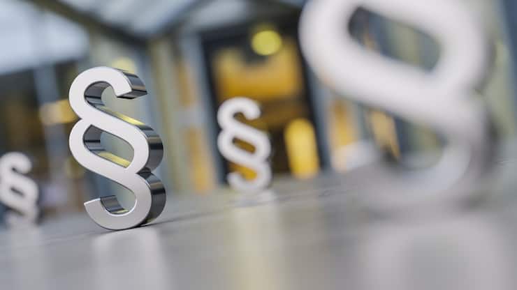 Paragraph Symbol - Konzept Gesetz, Anwalt oder BA 1/4rokratie