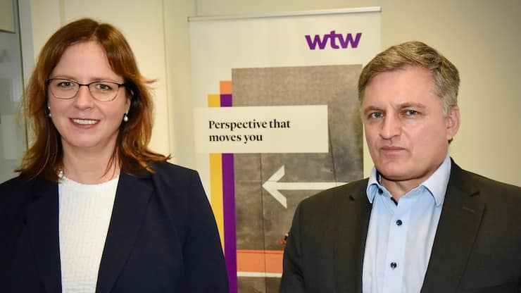 Haben die PK-Branche unter die Lupe genommen und orten Verbesserungspotenzial: Die WTW-Berater Caroline Suter und Christian Heiniger nach ihrem Check der Schweizer Pensionskassen-Branche fest.