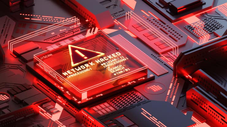 Hacking And Network Ransomware Background