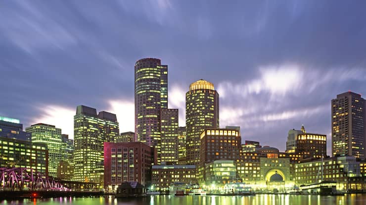 Boston Harbor and skyline