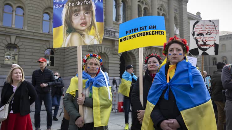 SCHWEIZ UKRAINE RUSSLAND KRIEG PROTEST