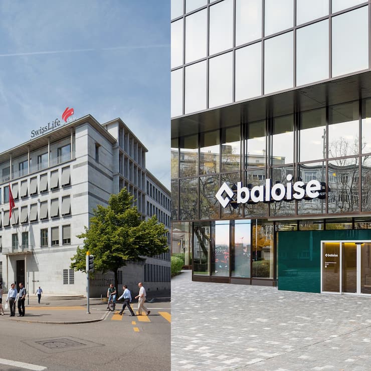 Firmensitze Swiss Life, Zürich, und Baloise, Basel Swiss Life, Baloise - Firmensitze