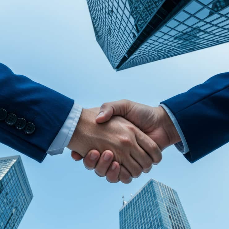 Übernahme - Handschlag - Hand-Shake