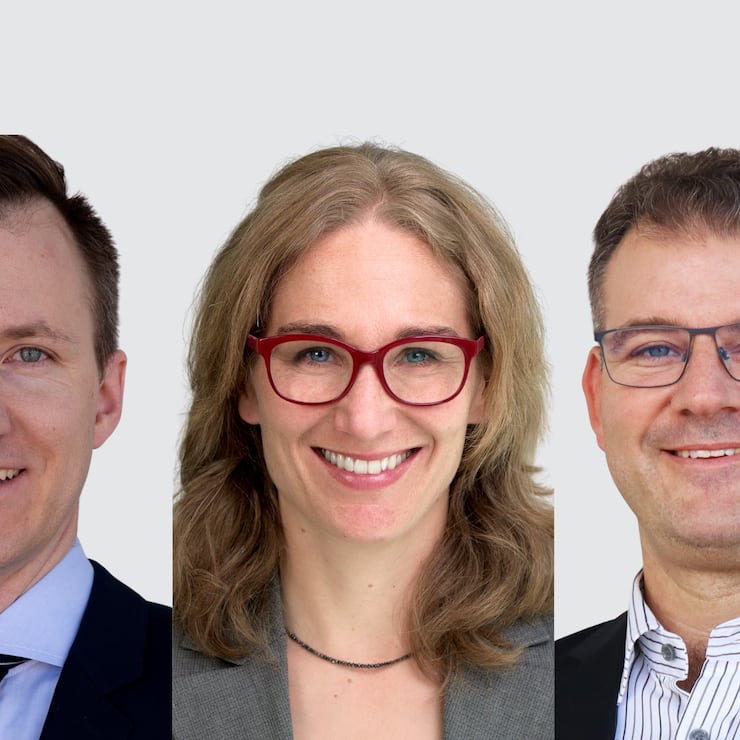 ZHAW Institut für Risk & Insurance (von links) Jürg Portmann,, Angela Zeier Röschmann, Lukas Stricker