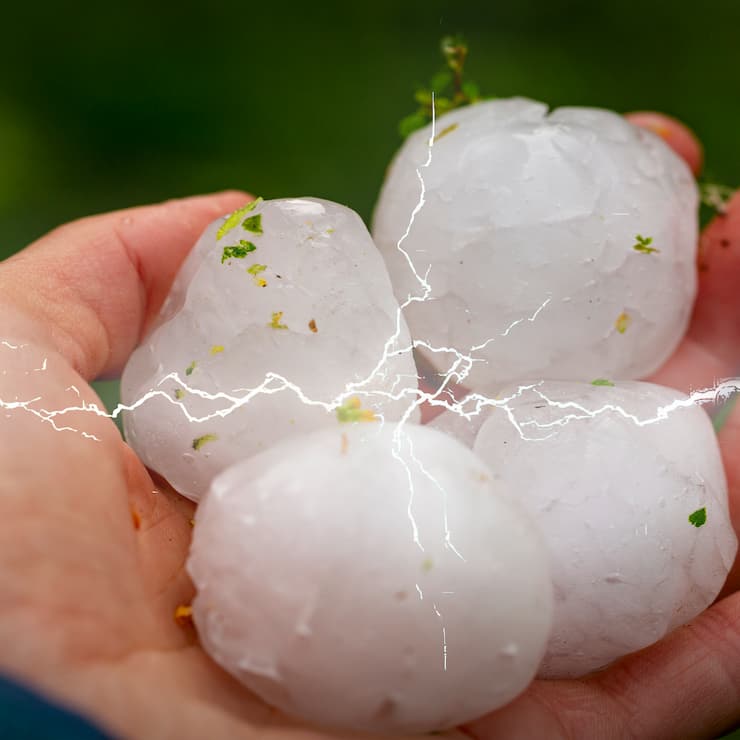 Hagelkörner so gross wie Tennisbälle