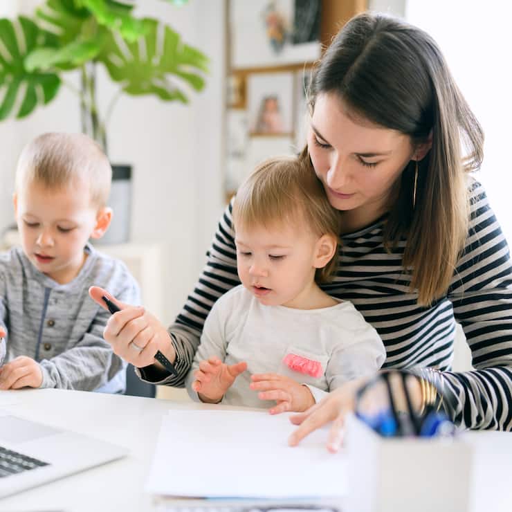 alleinerziehende Mutter