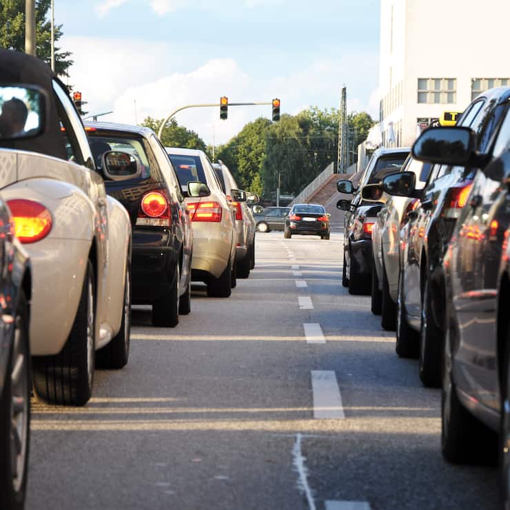 Stau Autos auf der Strasse