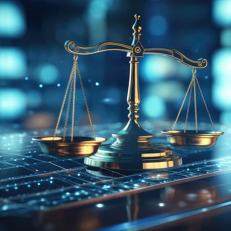 scales of justice in the new digital world. generative AI