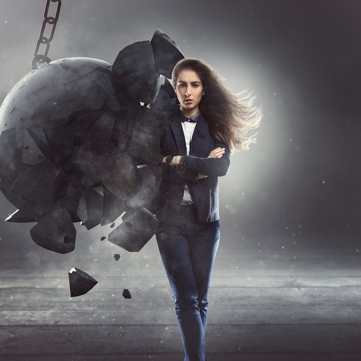 Standhafte Geschäftsfrau, Reslienz