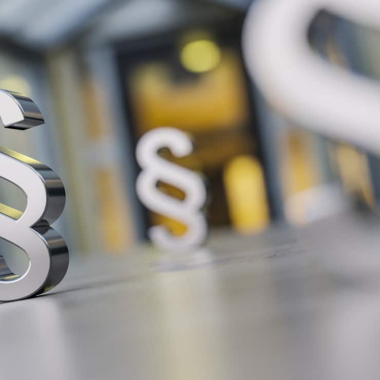 Paragraph Symbol - Konzept Gesetz, Anwalt oder BA 1/4rokratie