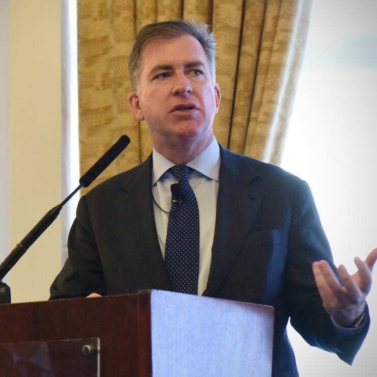 Christian Stracke, Präsident Pimco, am Media Summit in London.