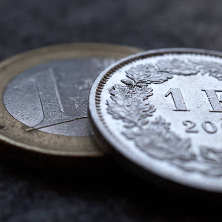 Euro Franken Symbolbild Münzen