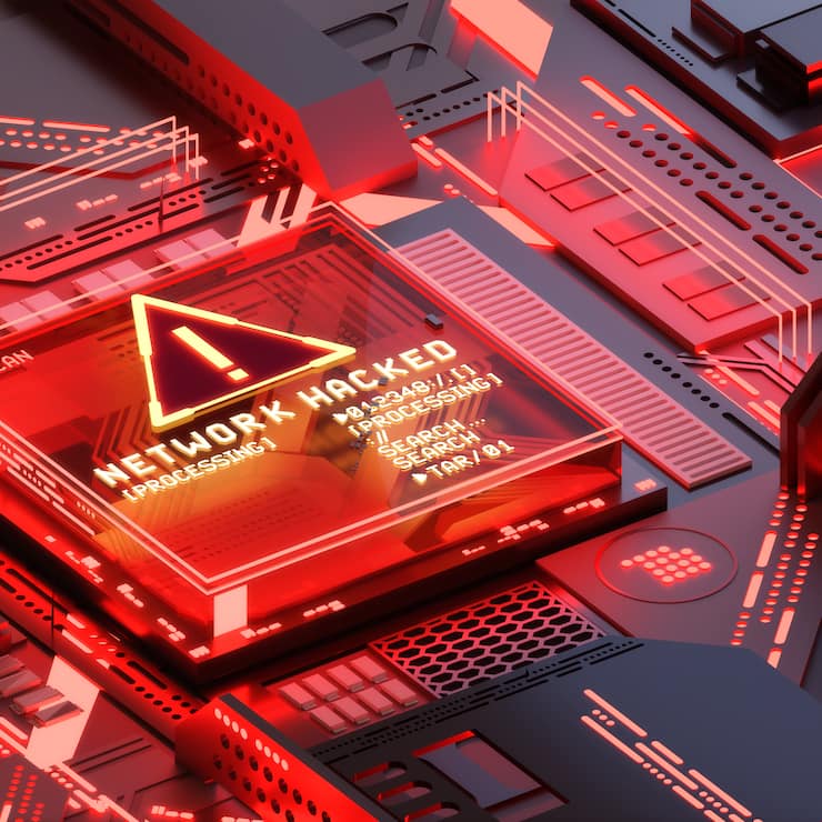 Hacking And Network Ransomware Background